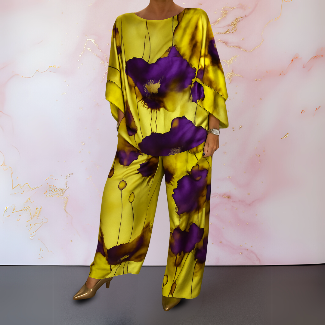 Maelora conjunto satén amarillo limón