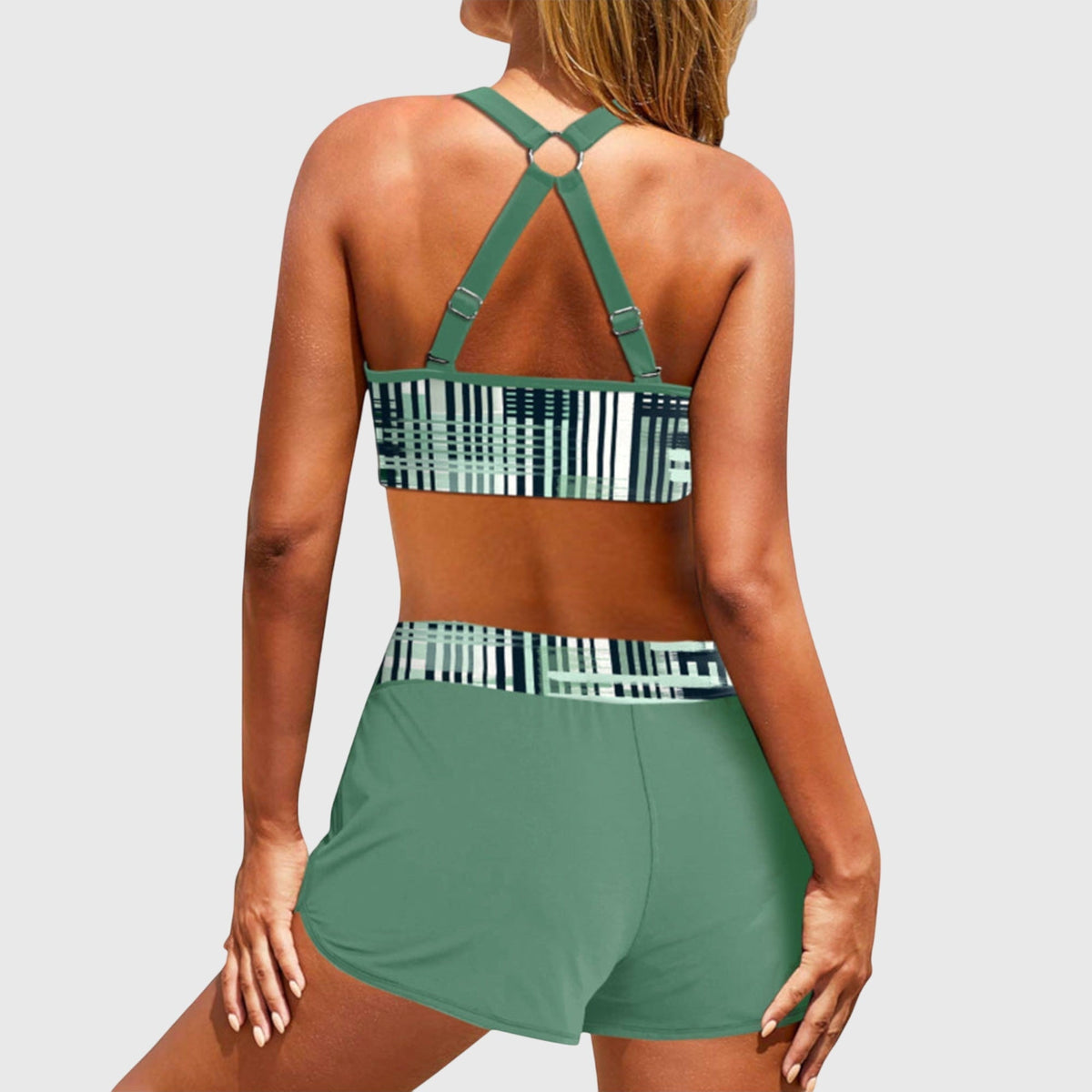 Janelle | Bikinis de tiro alto con textura acanalada