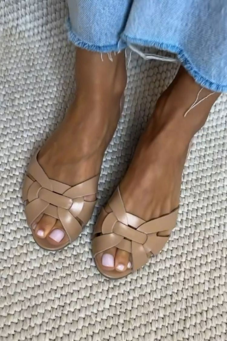 Natasha – Sandalias de verano tejidas con fibras naturales