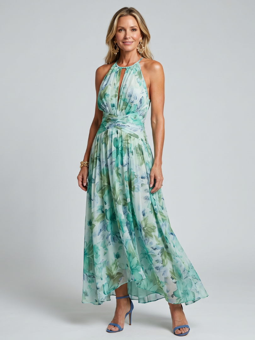 Portia vestido halter verde