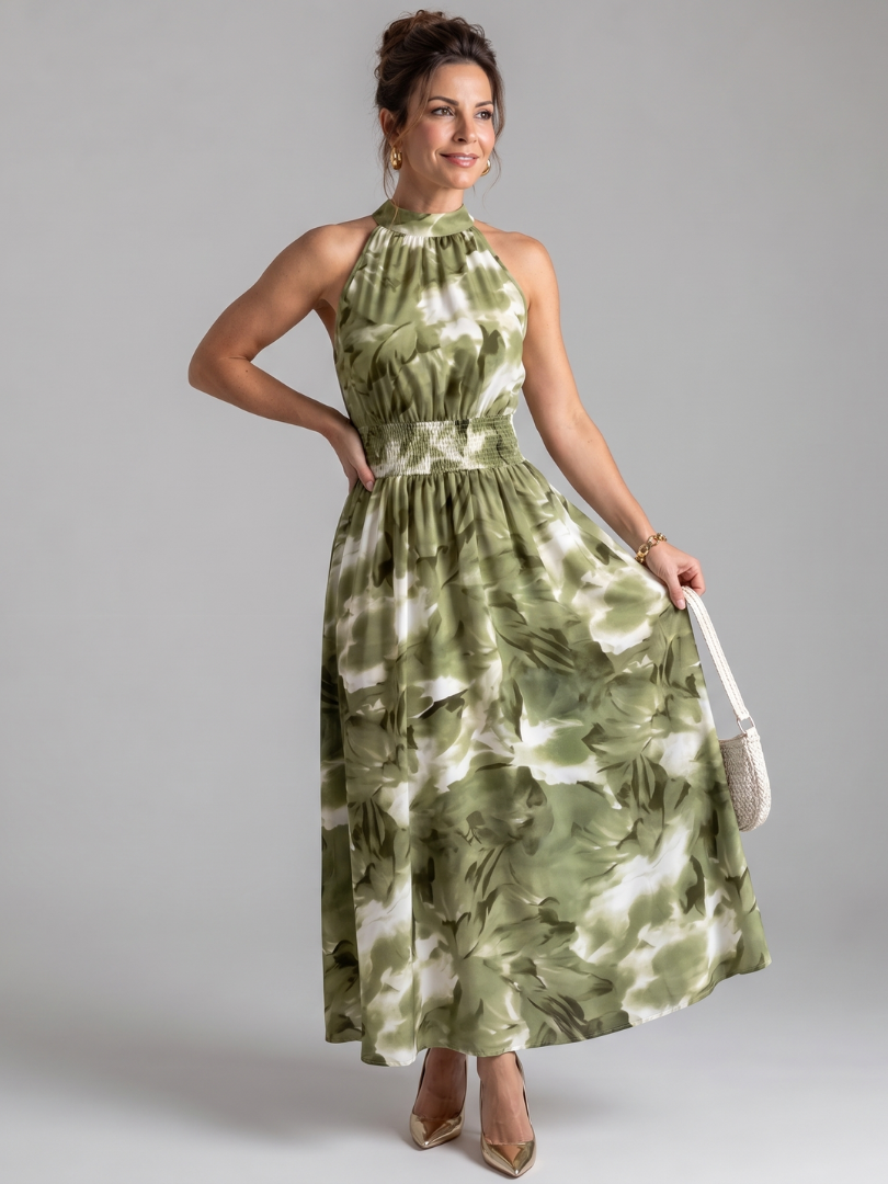 Olivia vestido midi verde