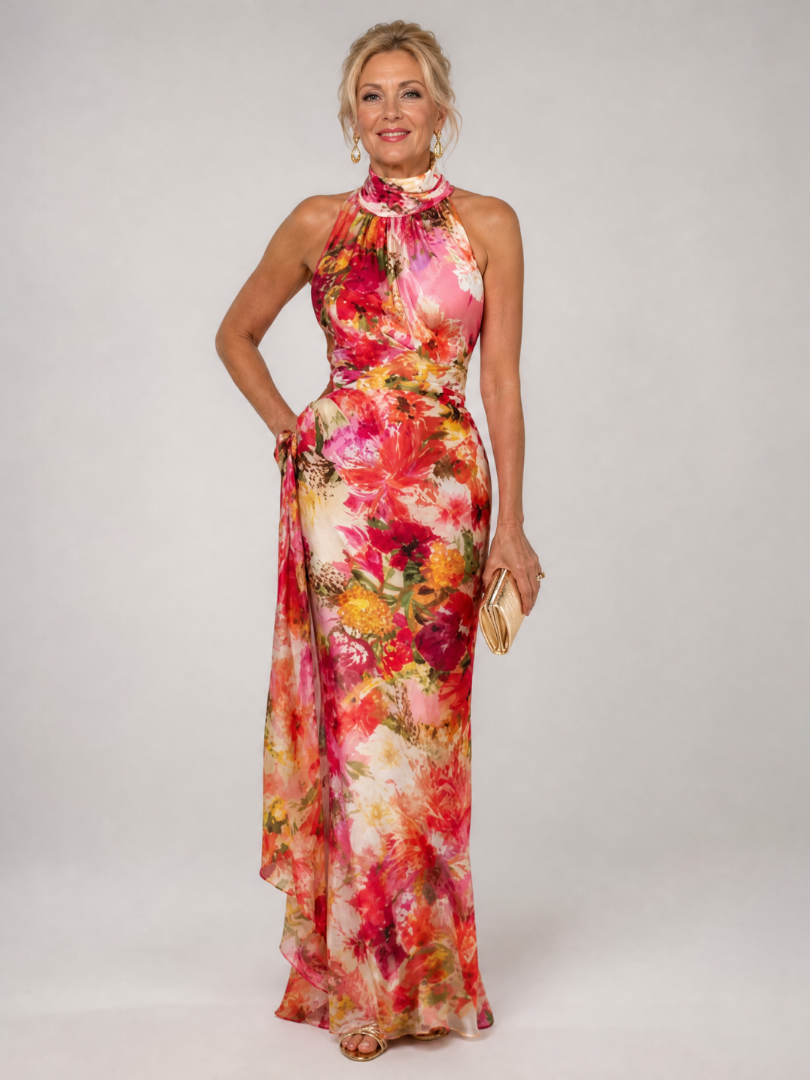 Elisabetta maxi halter floral