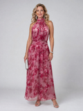 Avien vestido halter rosa
