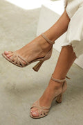 Janet | Tacones patchwork finos de punta afilada