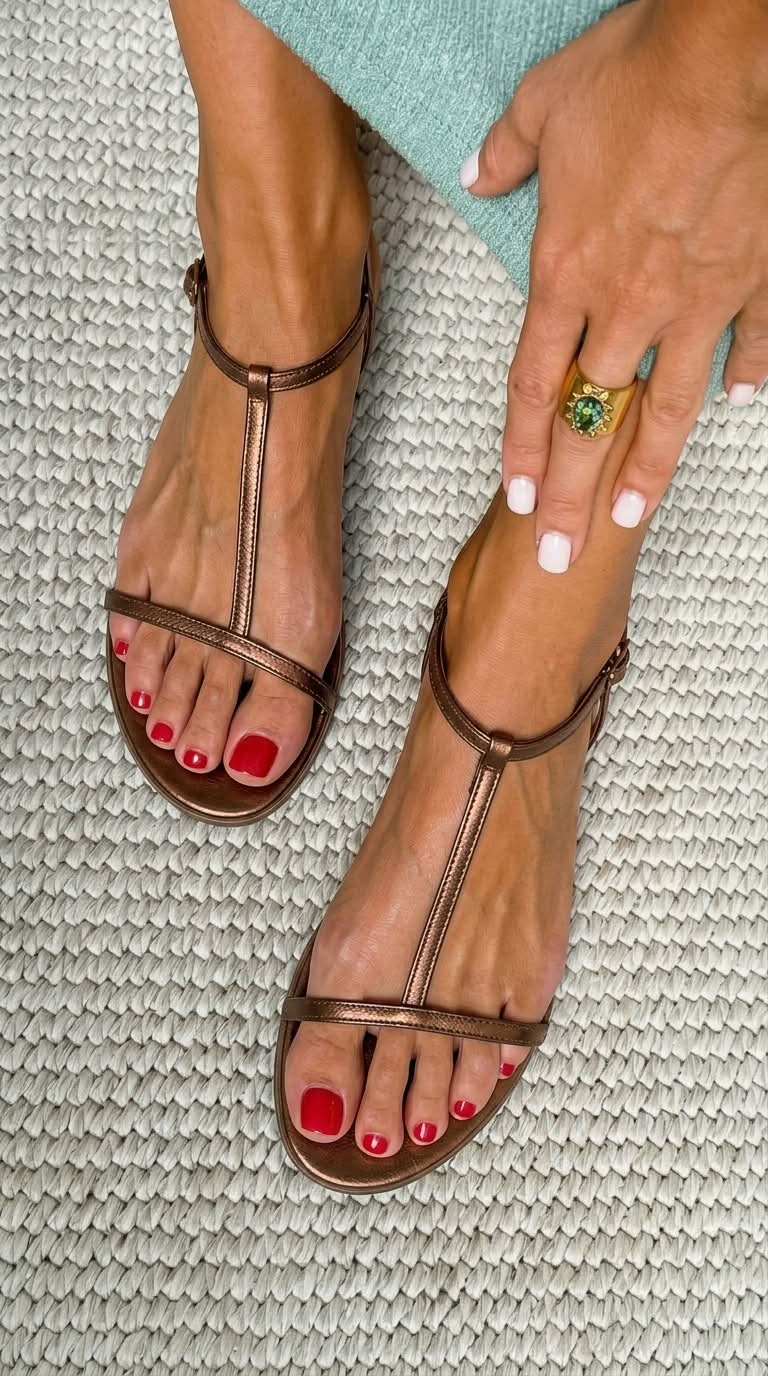 Eloise – Sandalias doradas de primavera