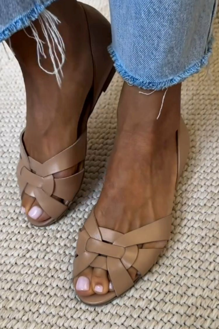 Natasha – Sandalias de verano tejidas con fibras naturales