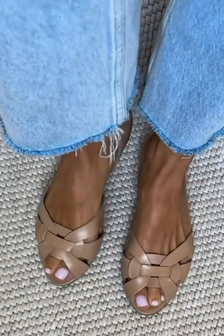 Natasha – Sandalias de verano tejidas con fibras naturales