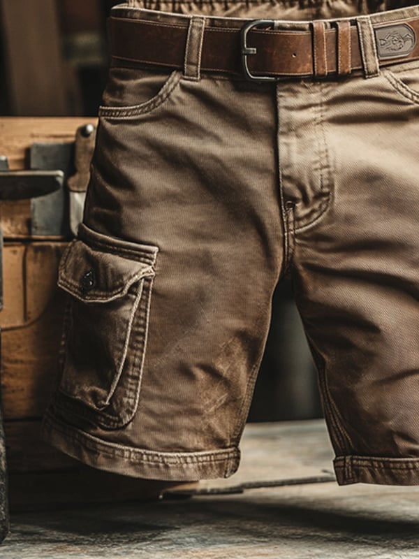 Cazel | Bermuda cargo retro con múltiples bolsillos
