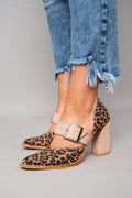 Barbara | Tacones de bloque con estampado de leopardo audaz