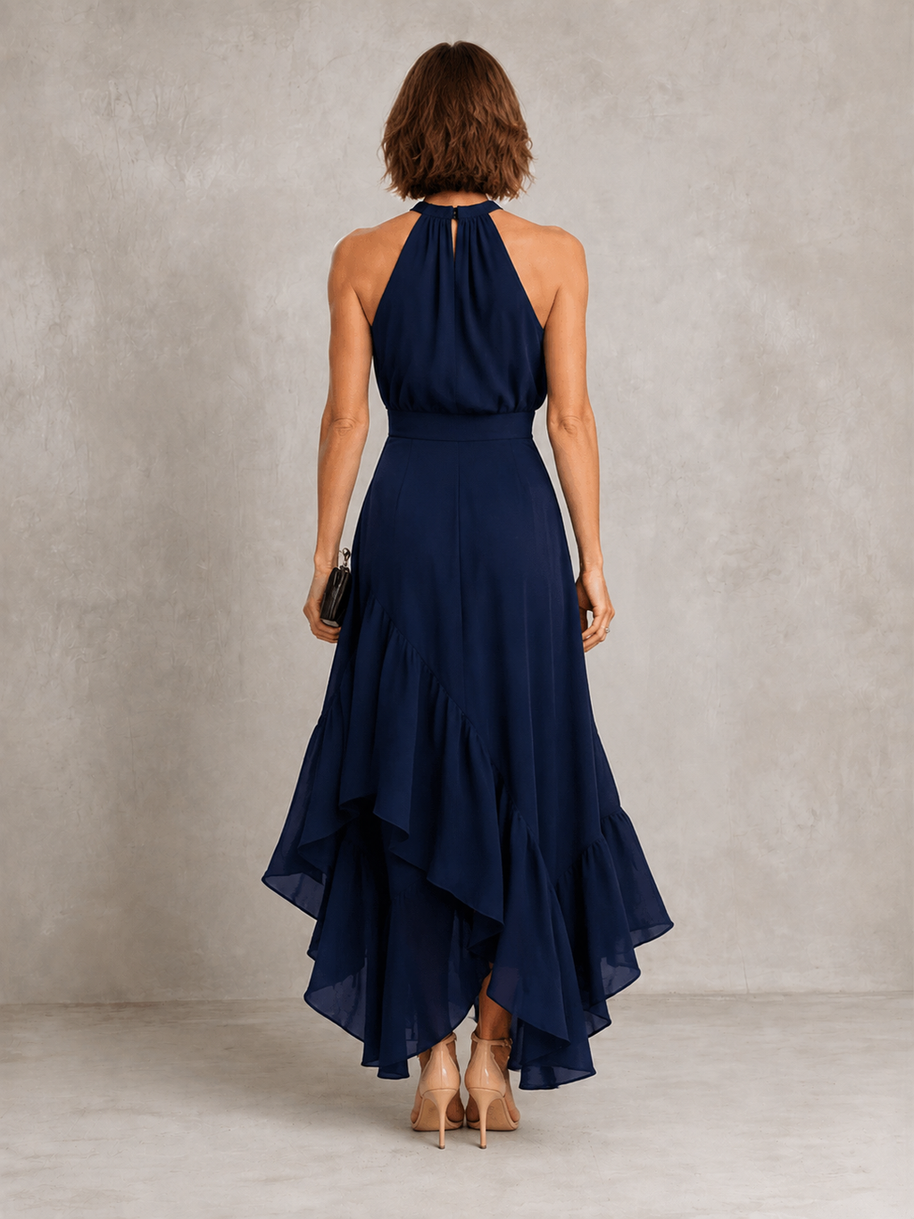 CLOE | ABITO CON SCOLLO ALL'AMERICANA E ORLO A BALZE