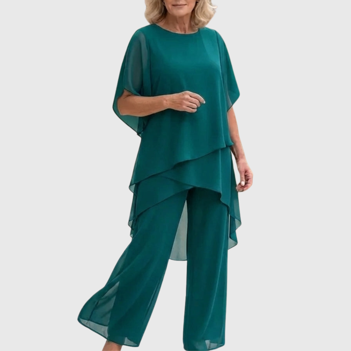 Linda conjunto palazzo turquesa
