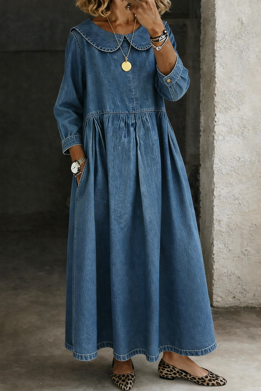 Clara vestido denim azul