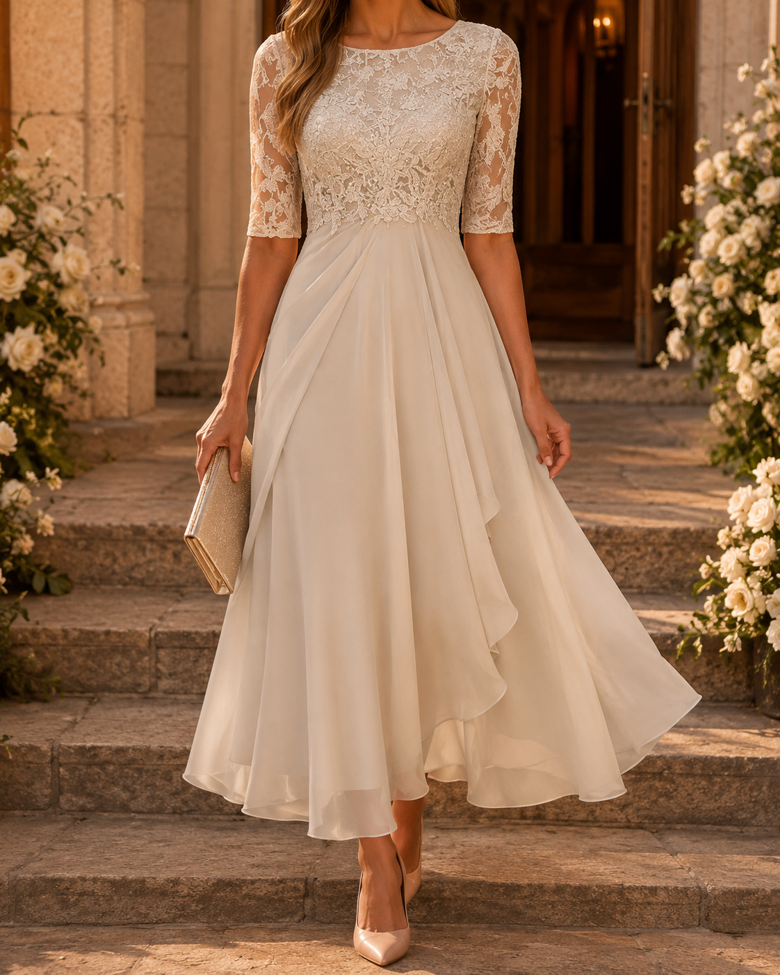 ROSALIA | ABITO MIDI IN PIZZO CHE VALORIZZA LA SILHOUETTE