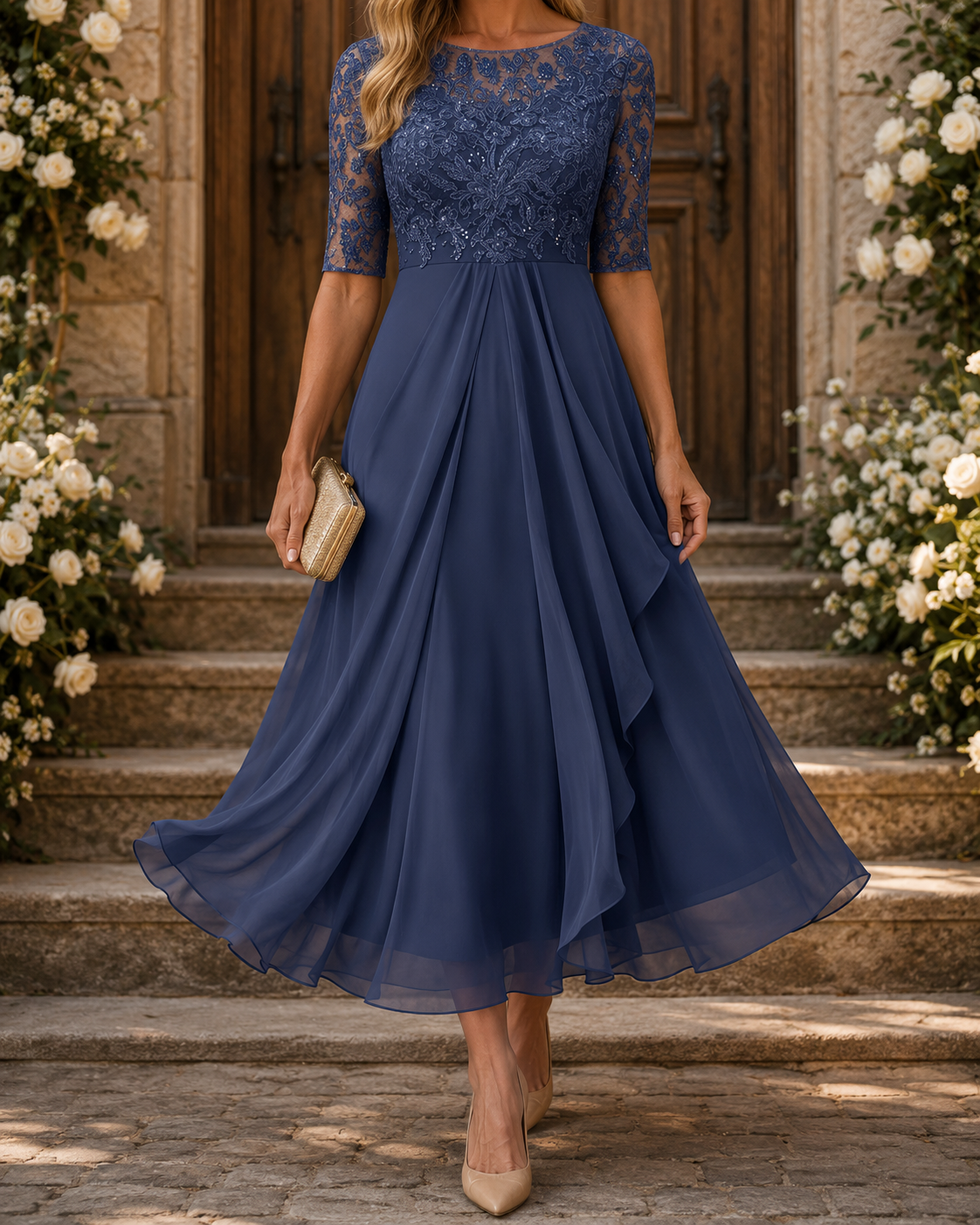 ROSALIA | ABITO MIDI IN PIZZO CHE VALORIZZA LA SILHOUETTE