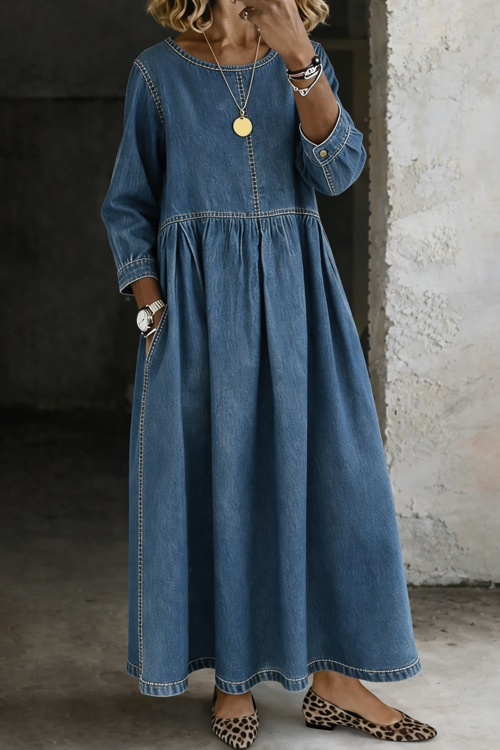 Melissa vestido denim azul