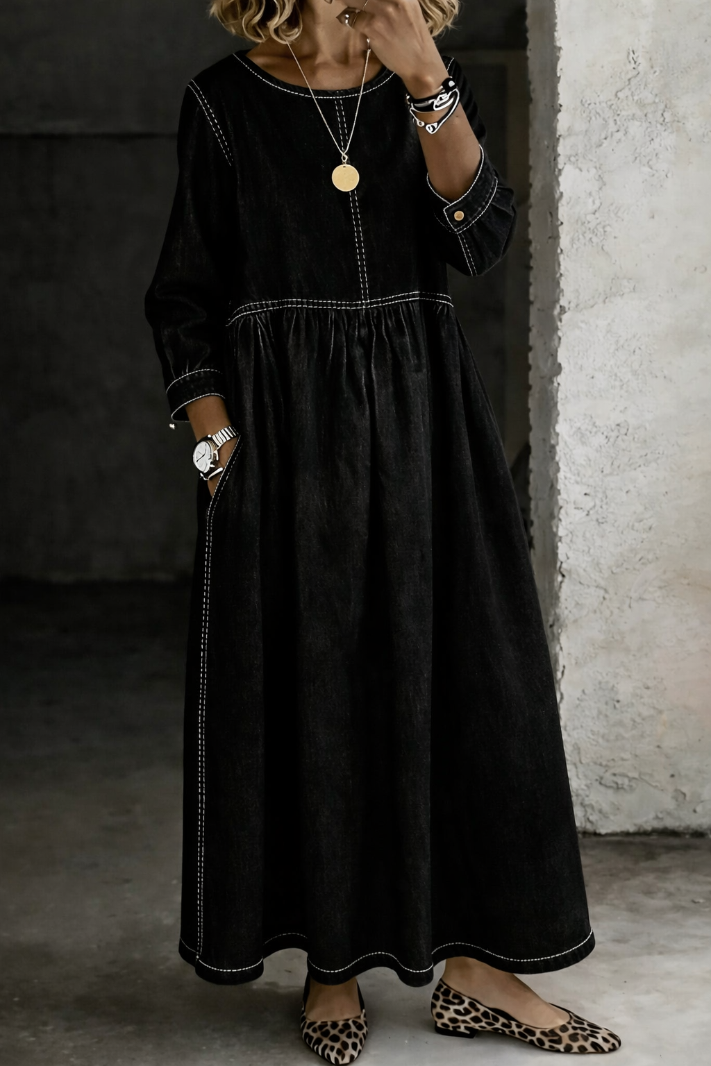 Melissa vestido denim negro