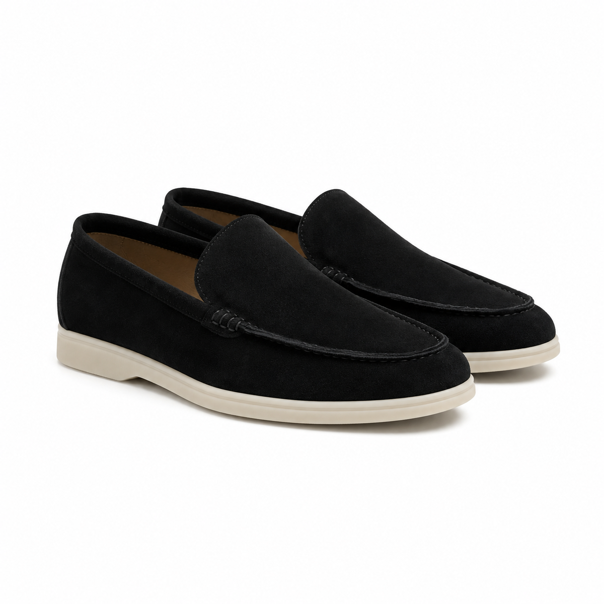 Elegantes mocasines de ante