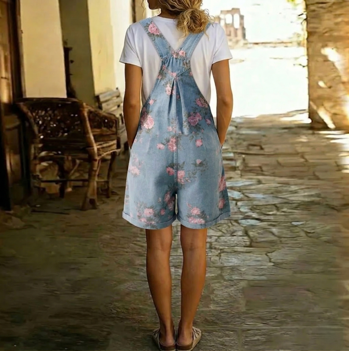 Adriana jumpsuit denim floral