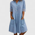 Lucía vestido denim azul