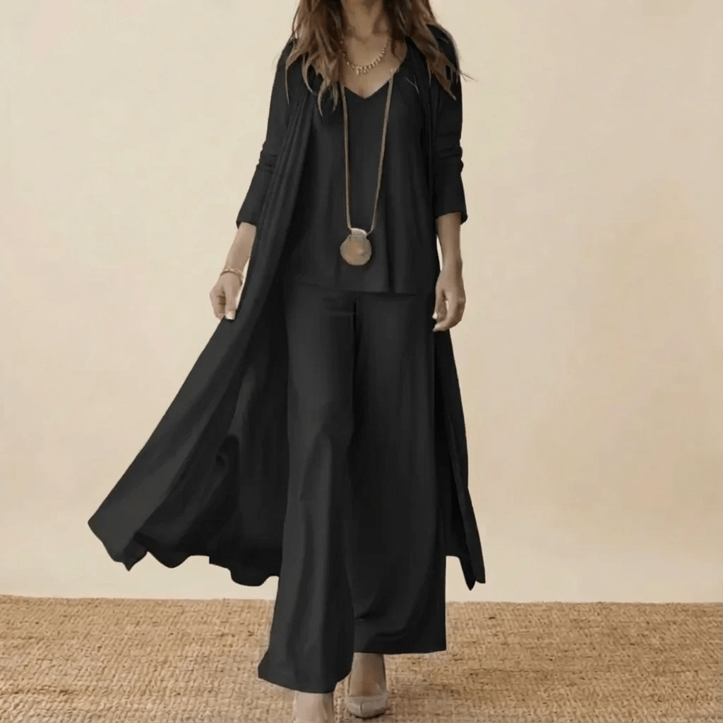 Barbara conjunto 3 piezas negro