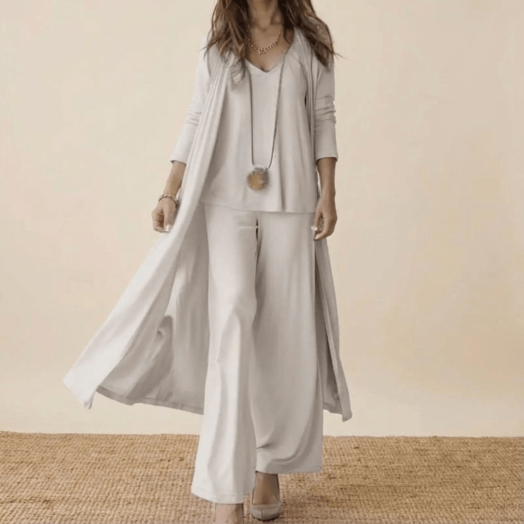Barbara conjunto 3 piezas blanco