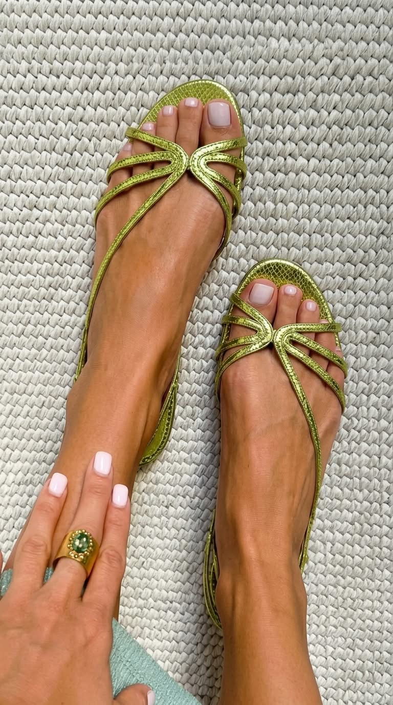 Emilia – Sandalias Doradas de Verano