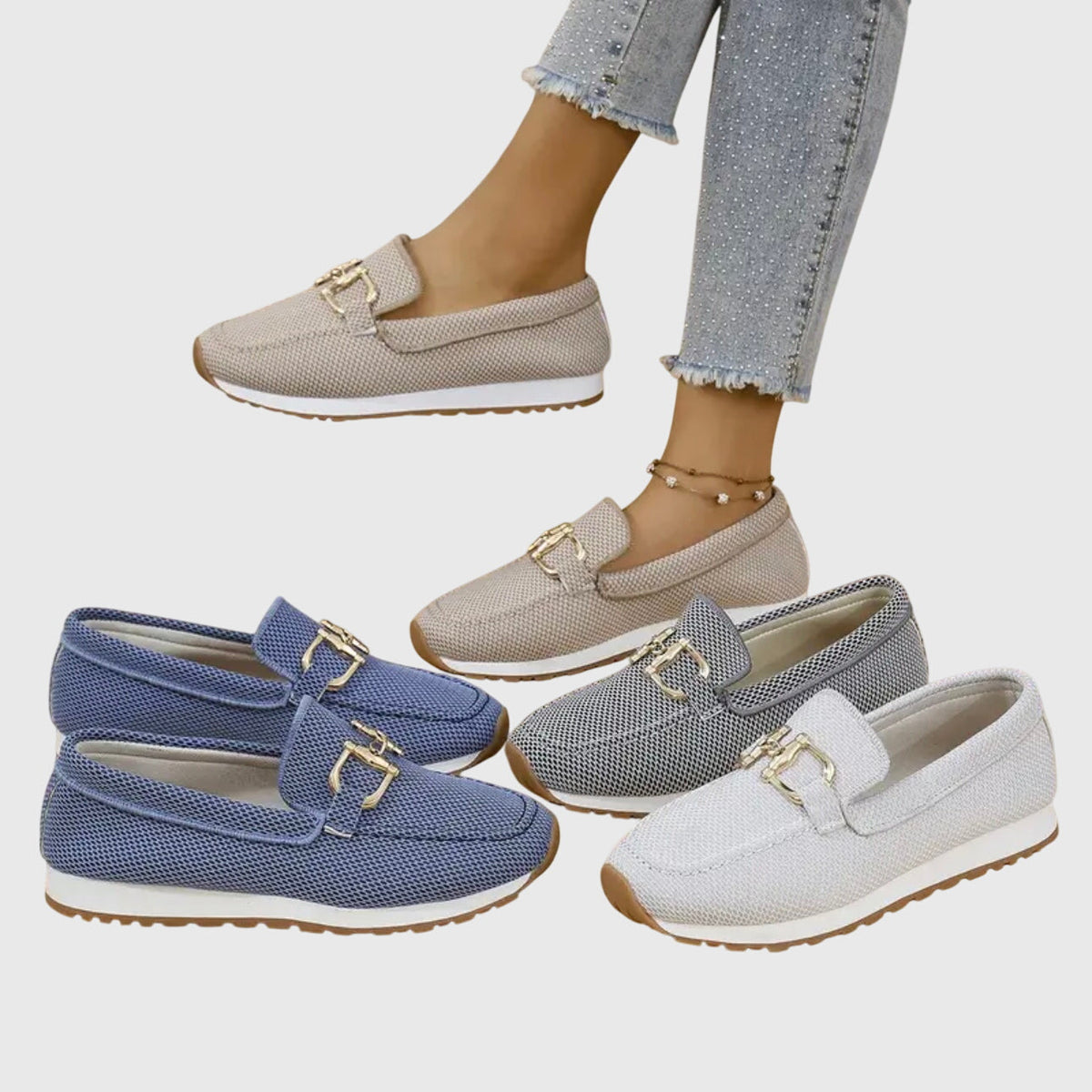 Lili - Zapatillas deportivas ortopédicas tipo mocasín