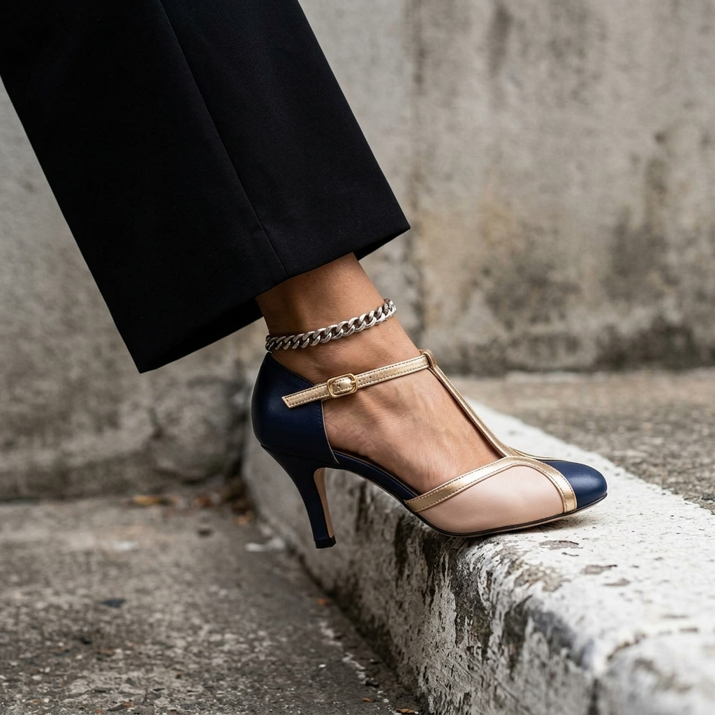 Susan | Tacones con correa en T y comodidad para todo el día