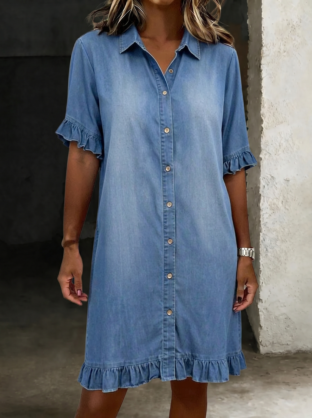 Maria vestido denim azul