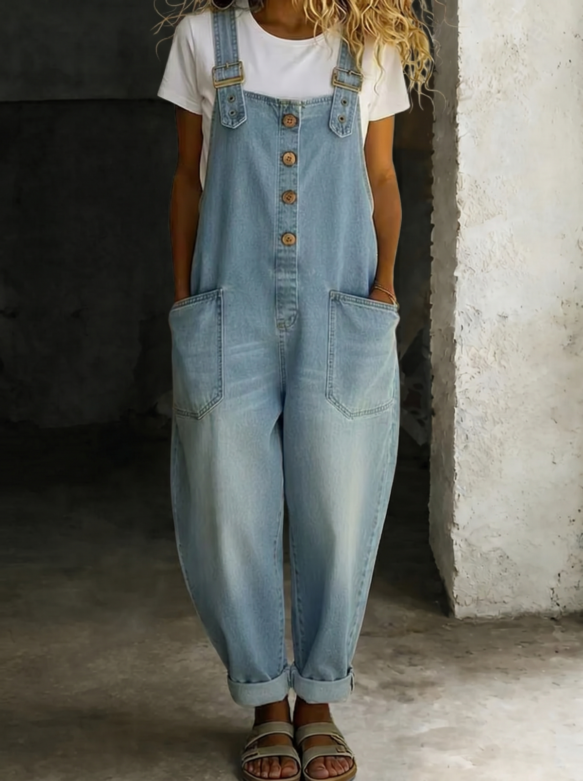 Carmen jumpsuit denim azul claro