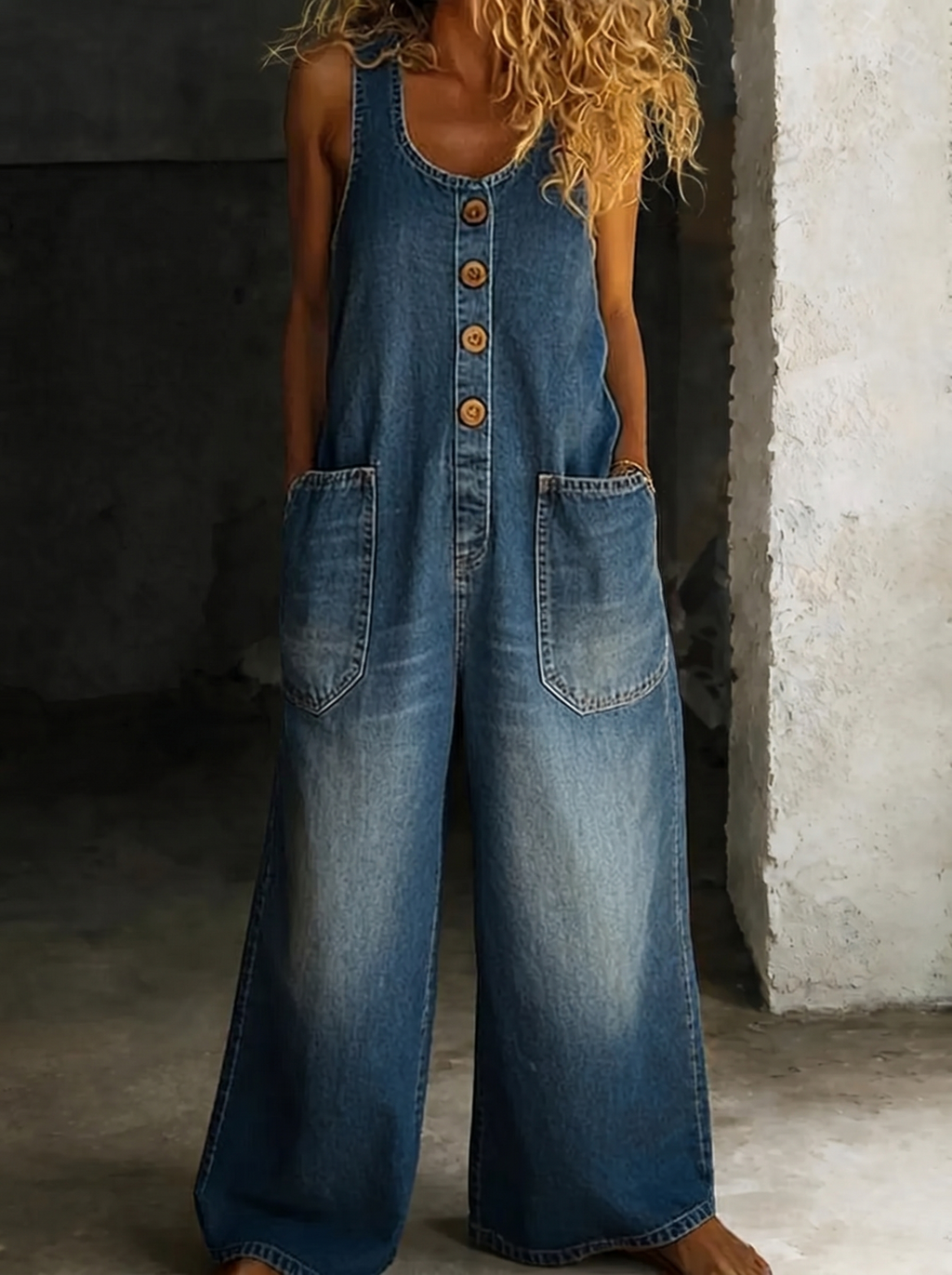 Valentina peto denim lavado vintage azul