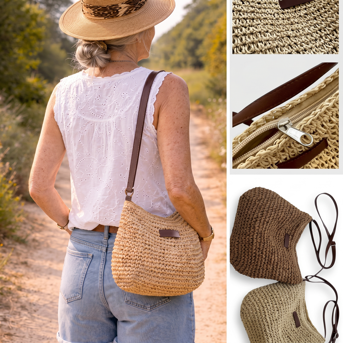 Dina Bolso Tejido Elegante - Detalle