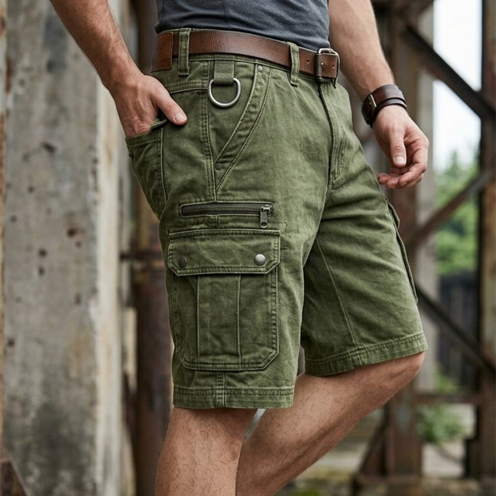 Beeckhoven™ | Shorts cargo de denim funcional