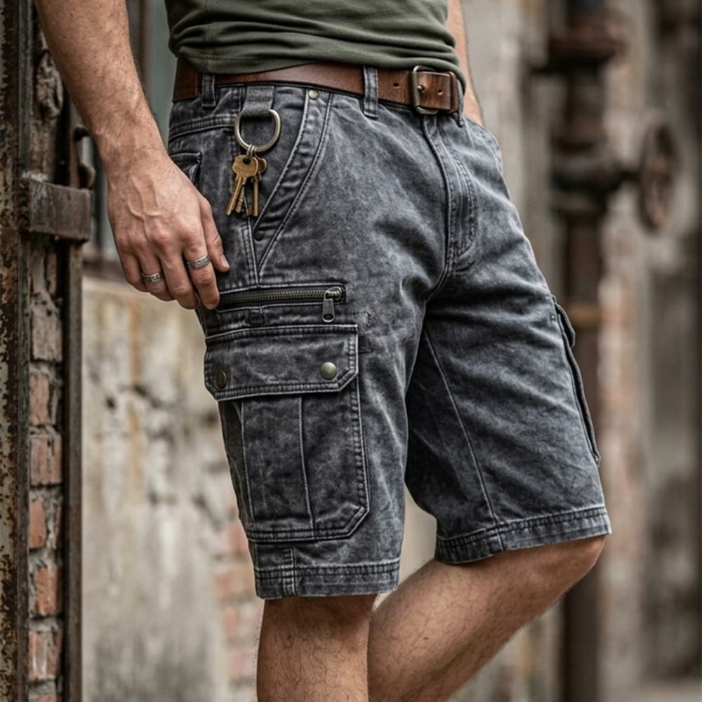 Beeckhoven™ | Shorts cargo de denim funcional