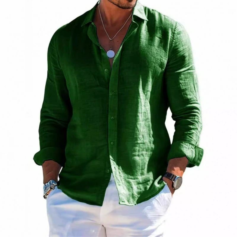 Camisa Étienne — Lino con Algodón, Fresca y Sin Arrugas