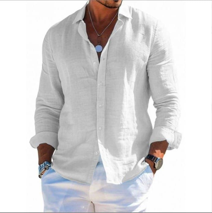 Camisa Étienne — Lino con Algodón, Fresca y Sin Arrugas