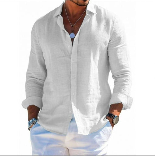 Camicia Étienne — Lino e Cotone, Fresca e Senza Pieghe