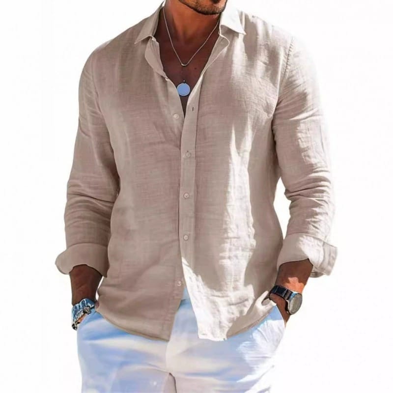 Camisa Étienne — Lino con Algodón, Fresca y Sin Arrugas