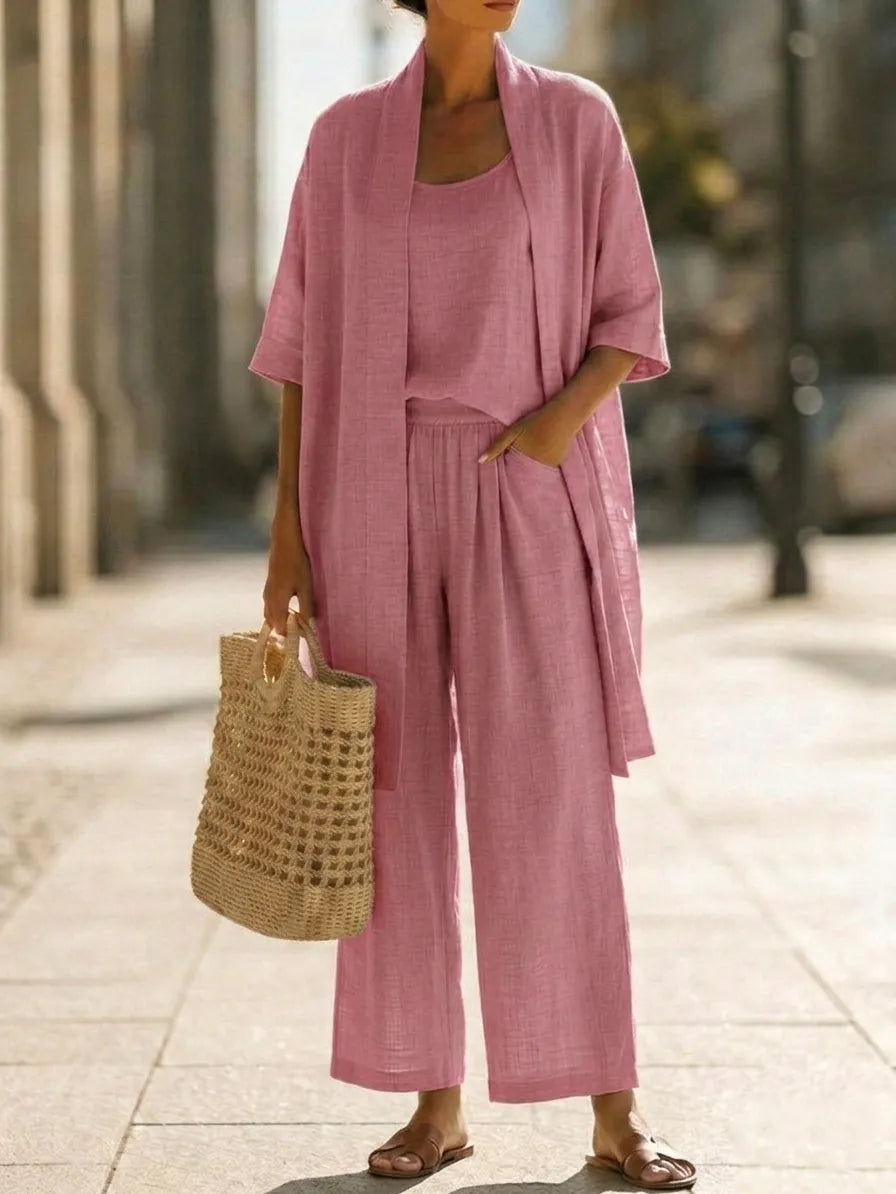 Conjunto 3 piezas rosa