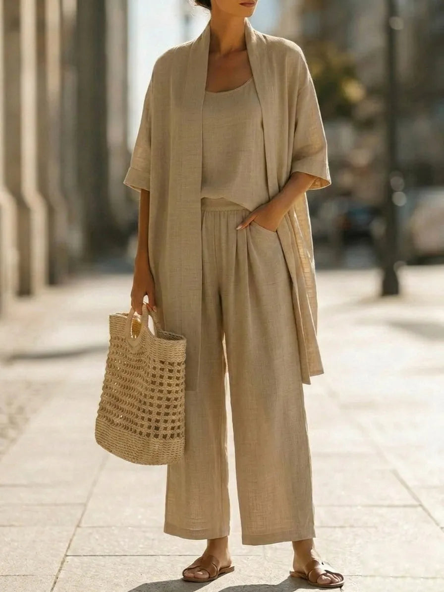 Conjunto 3 piezas khaki