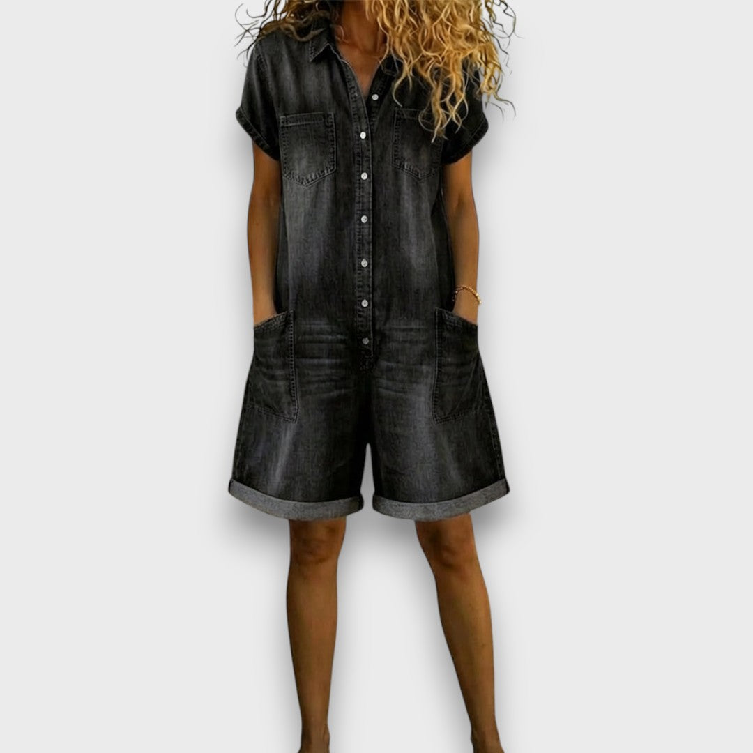 Sofía peto denim negro