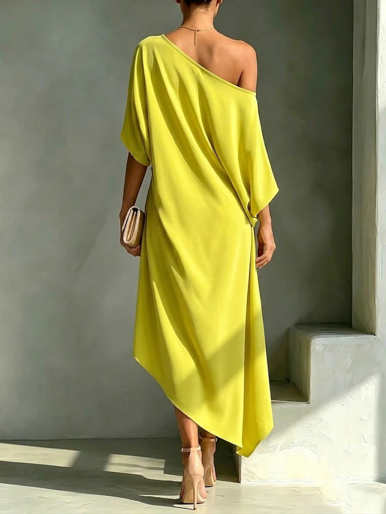 LORENZA | ABITO ASIMMETRICO ELEGANTE